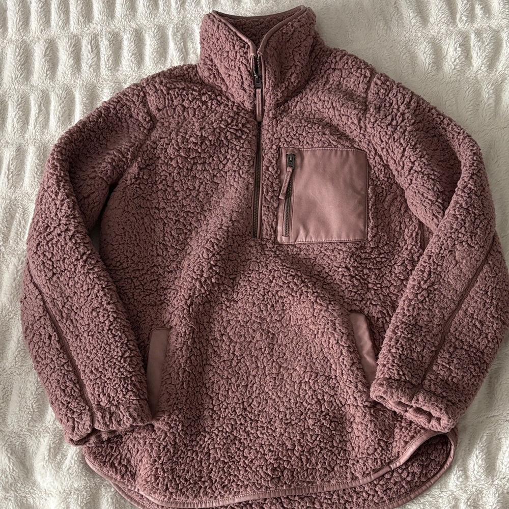 Abercrombie and fitch - Cozy Pink Sherpa Pullover